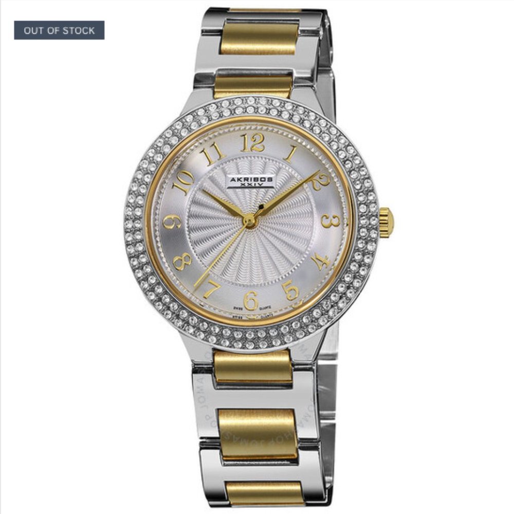 Akribos Impeccable Two-Tone Stainless Steel Ladies Watch